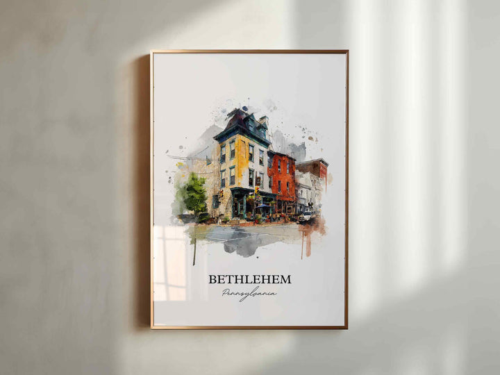 Bethlehem, Pennsylvania – Watercolor Art Print