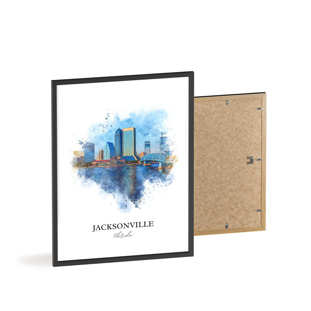 Jacksonville, Florida – Watercolor Art Print