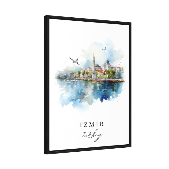 Izmir Turkey wall art - Turkey, Izmir poster print, Izmir Wedding gift, Birthday present, Custom Text, Perfect Gift for Turkish Travellers