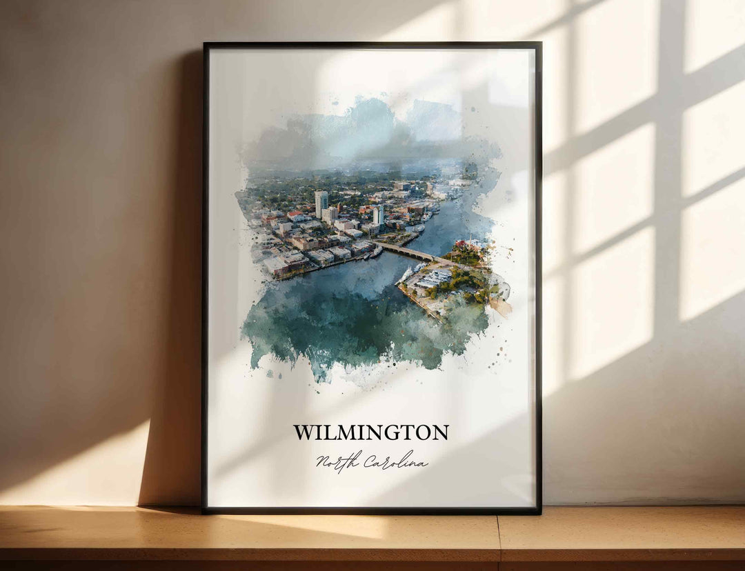 Wilmington, North Carolina – Watercolor Art Print
