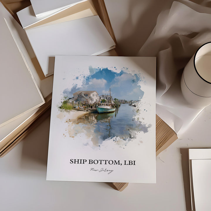 Ship Bottom, New Jersey – Watercolor Art Print