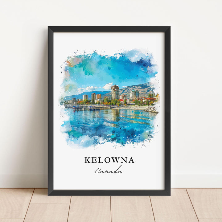 Kelowna Canada wall art - Canada, Kelowna print, Kelowna Wedding gift, Kelowna Birthday present, Custom Text, Perfect Gift