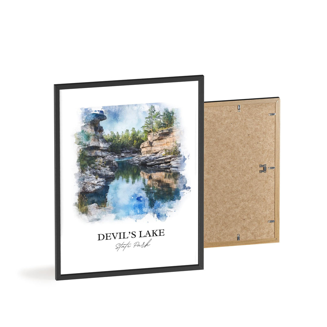Devils Lake State Park Wall Art, Sauk County Print, Wisconsin Artwork, Devils Lake Park Gift, Travel Print, Travel Poster, Housewarming Gift