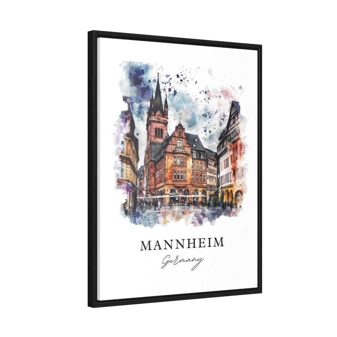 Mannheim Germany Wall Art, Mannheim Print, Karlsruhe Watercolor Art, Mannheim Gift,