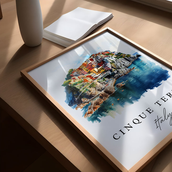 Cinque Terre Italy wall art - Italy, Cinque Terre poster print, Cinque Terre Wedding gift, Birthday present, Custom Text, Perfect Gift