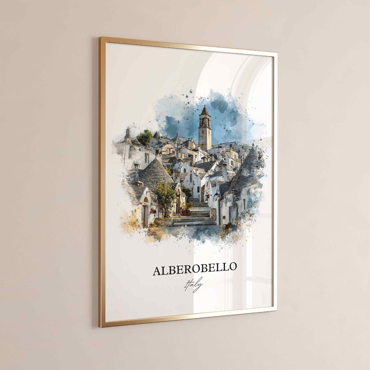 Alberobello, Italy – Watercolor Art Print