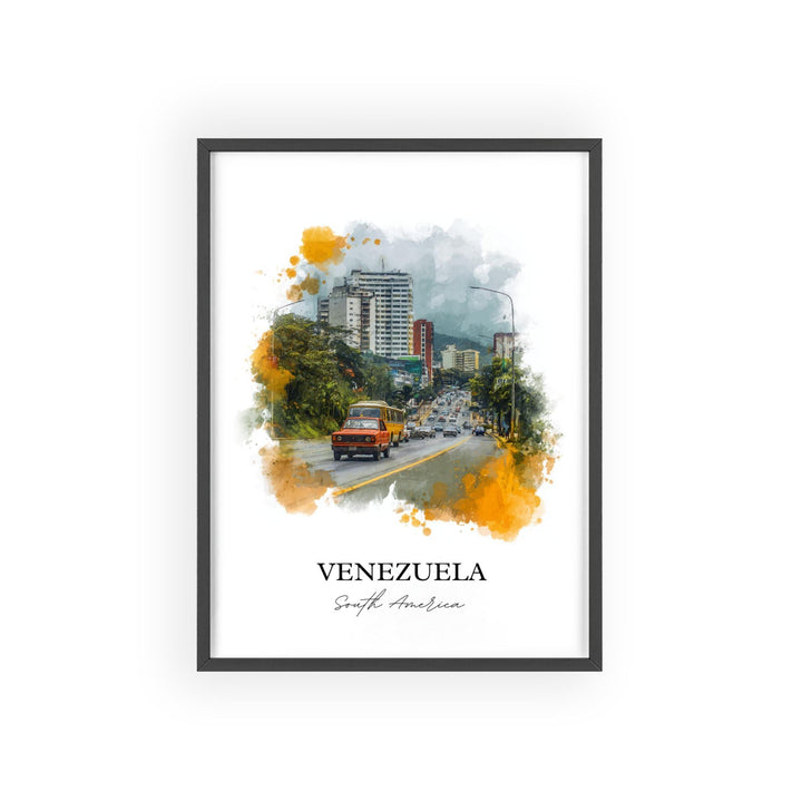 Venezuela Wall Art, Venezuela Print, Venezuela Watercolor Art, Venezuela Gift, Travel Print, Travel Poster, Housewarming Gift