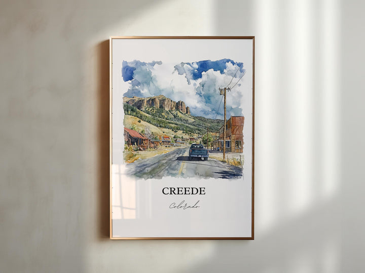 Creede, Colorado, USA – Watercolor Art Print