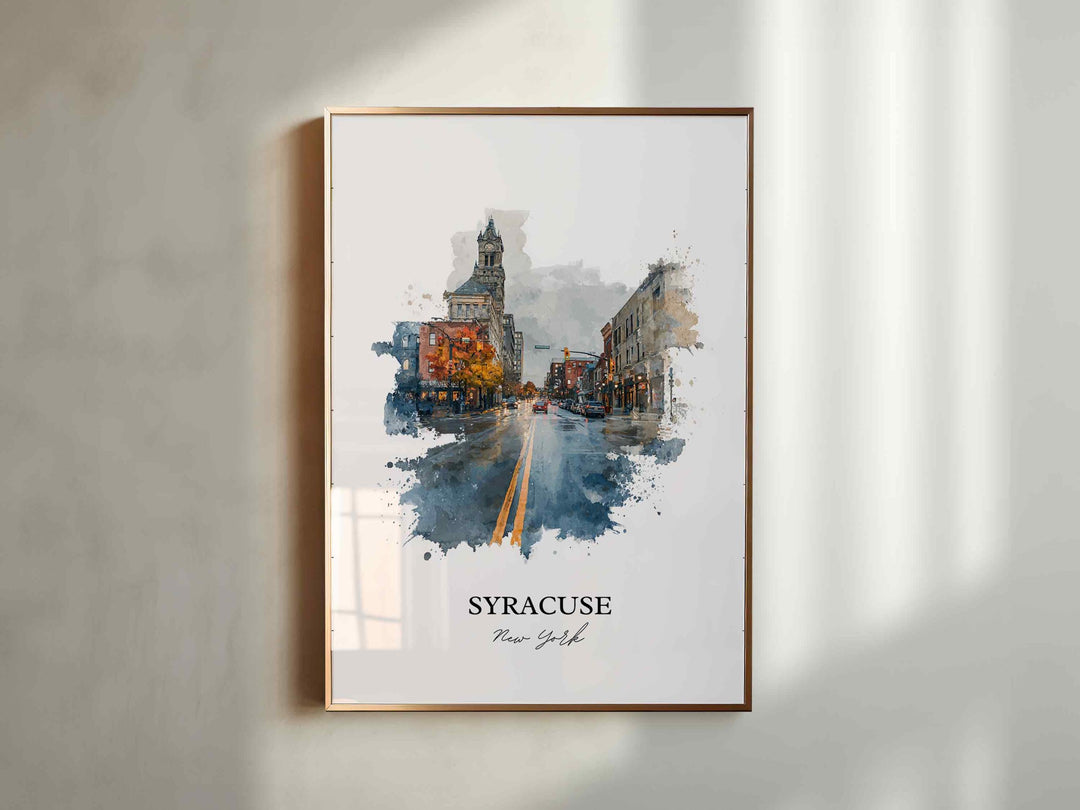 Syracuse, NY – Watercolor Art Print