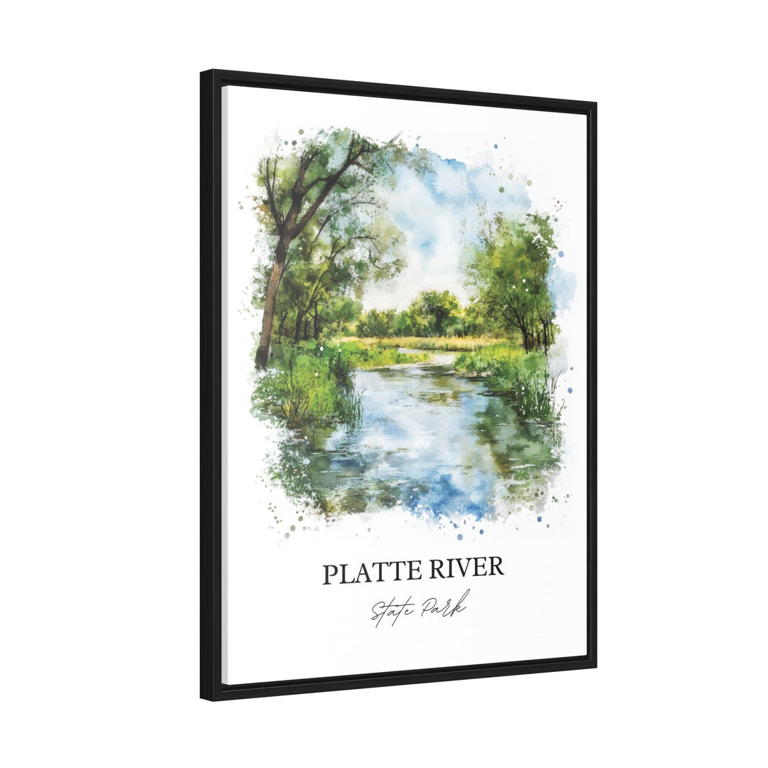 Platte River State Park Art, Platte County Print, Nebraska Watercolor, Platte River NE Gift, Travel Print, Travel Poster, Housewarming Gift