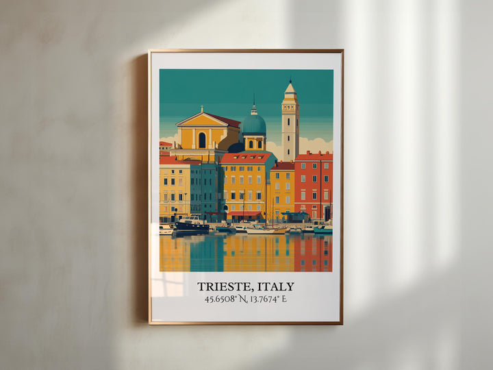 Trieste Italy Art, Trieste Retro Travel Art, Trieste Italy Home Decor, Italy Gift, Italy Travel Art, Travel Prints, Housewarming Gift
