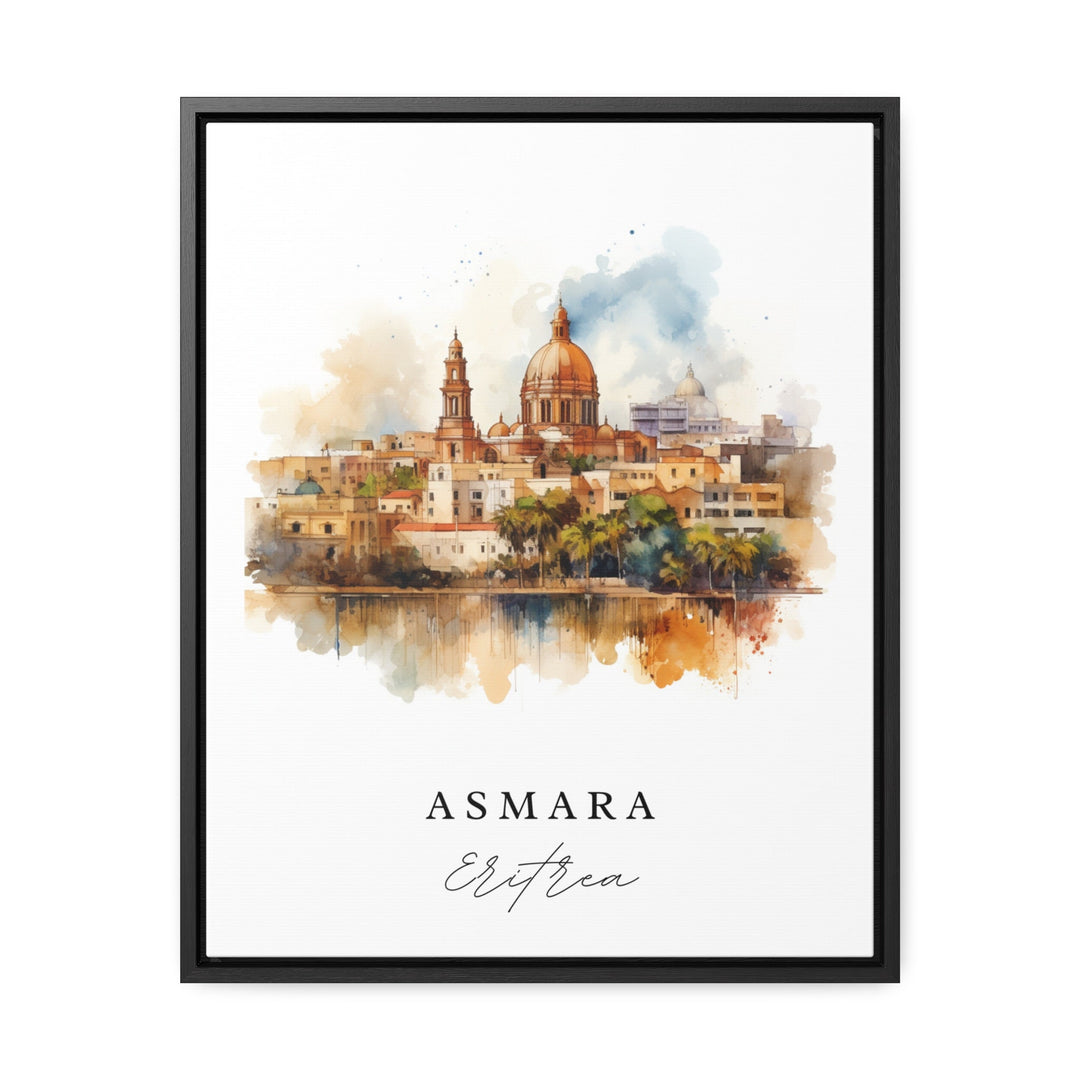 Asmara Wall Art, Asmara Print, Asmara Watercolor Art, Asmara Eritrea Gift, Eritrea Travel Poster, Housewarming Gift