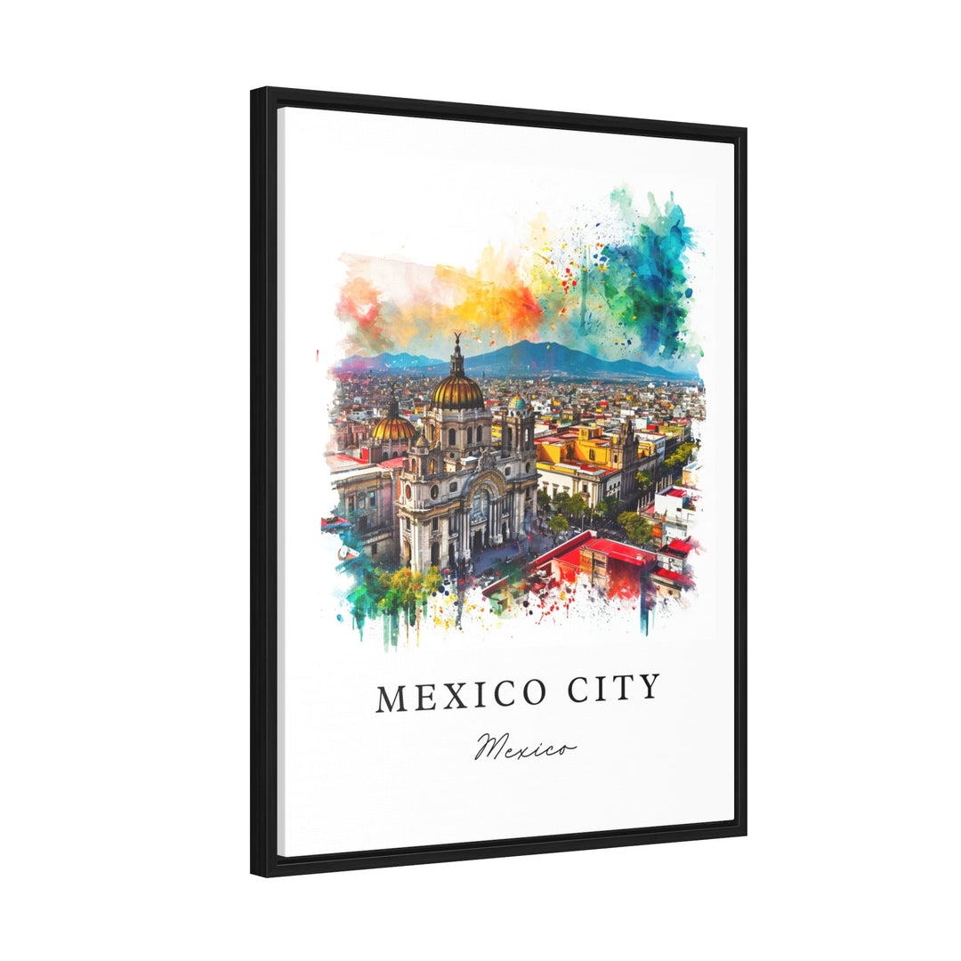 Mexico City watercolor travel art - Mexico, Mexico City print, Wedding gift, Birthday present, Custom Text, Perfect Gift