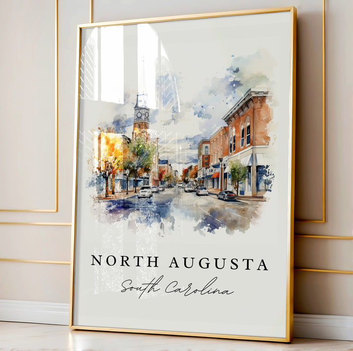 North Augusta SC wall art - South Carolina, North Augusta poster print, North Augusta gift, Birthday present, Custom Text, Perfect Gift