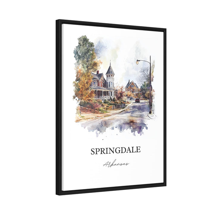 Springdale AR Wall Art - Arkansas Print