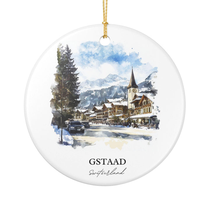 Gstaad Switzerland Ornament: Unique Gstaad Souvenir, Gstaad Xmas Decor, and Authentic Switzerland Gift