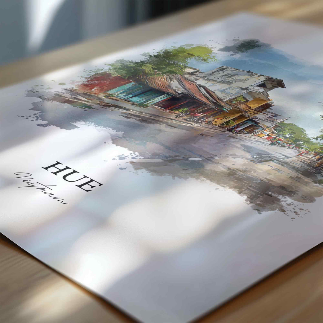 Hue, Vietnam – Watercolor Art Print