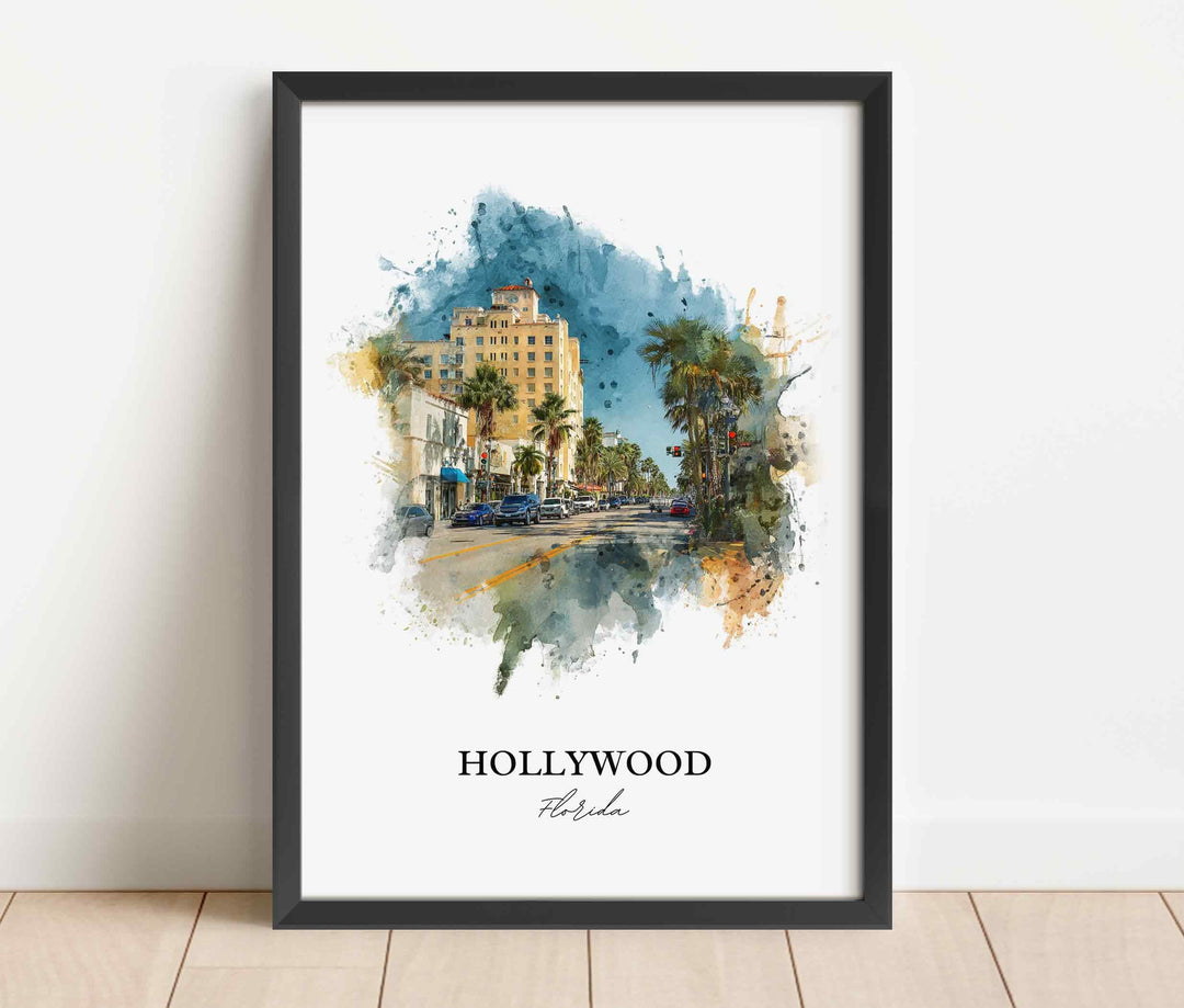 Hollywood, Florida – Watercolor Art Print