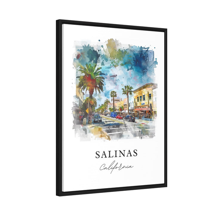 Salinas California Art, Salinas CA Print, Monterey County Watercolor, Salinas Cali Gift,