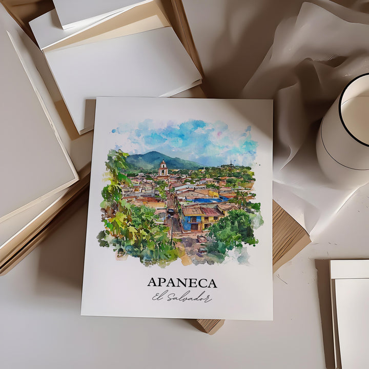 Apaneca, El Salvador – Watercolor Art Print