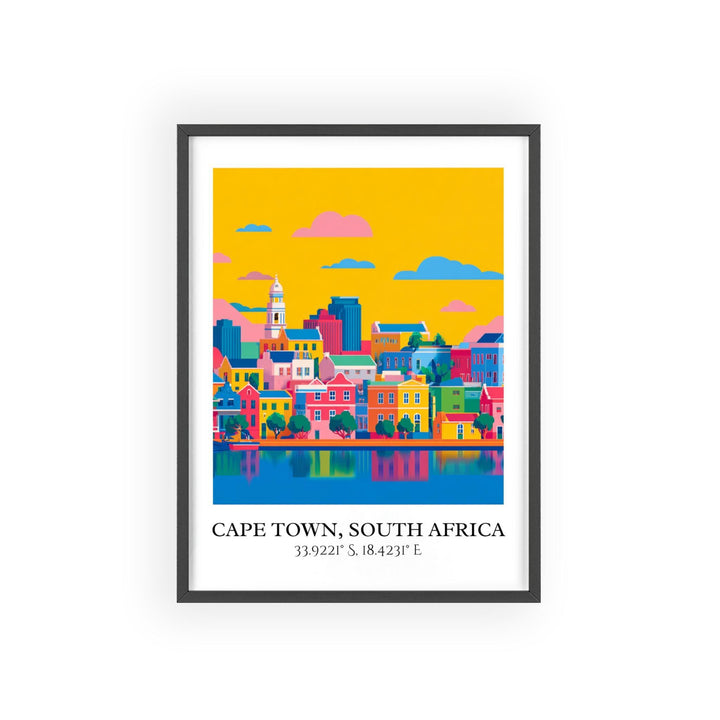 Cape Town Art, Cape Town Retro Travel Art, Cape Town Home Decor, Cape Town Gift, South Africa Travel Art, Travel Prints, Housewarming Gift
