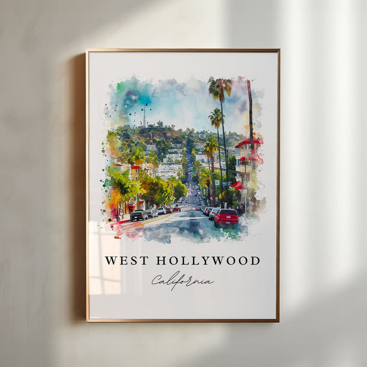 West Hollywood Art Print, WeHO Print, Los Angeles Wall Art, West Hollywood Gift, DTLA Travel Print, Travel Gift, Housewarming Gift