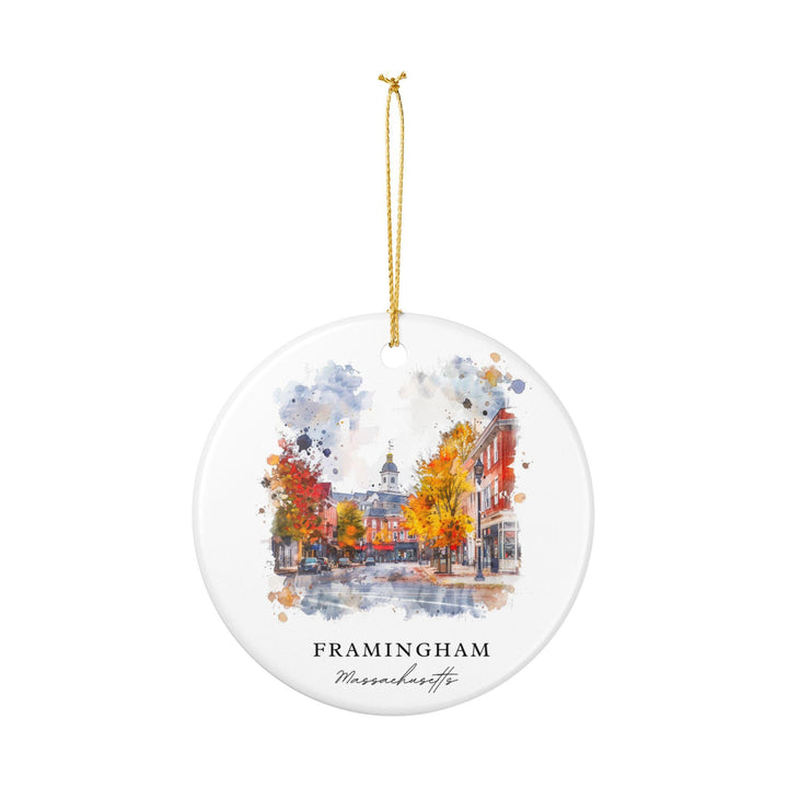 Framingham MA Ornament: Unique Framingham Souvenir, Framingham Xmas Decor, and Authentic Framingham MA Gift