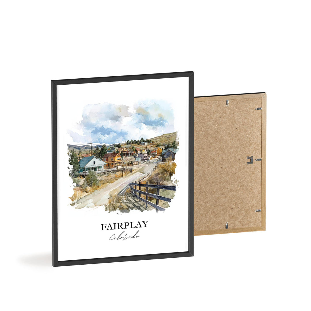Fairplay, Colorado, USA – Watercolor Art Print