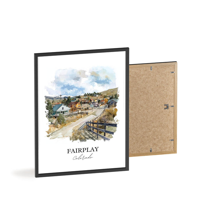 Fairplay, Colorado, USA – Watercolor Art Print