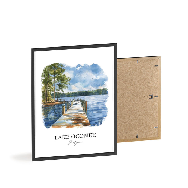 Lake Oconee Wall Art, Greensboro GA Print, Georgia Artwork, Lake Oconee Gift, Travel Print, Travel Poster, Housewarming Gift