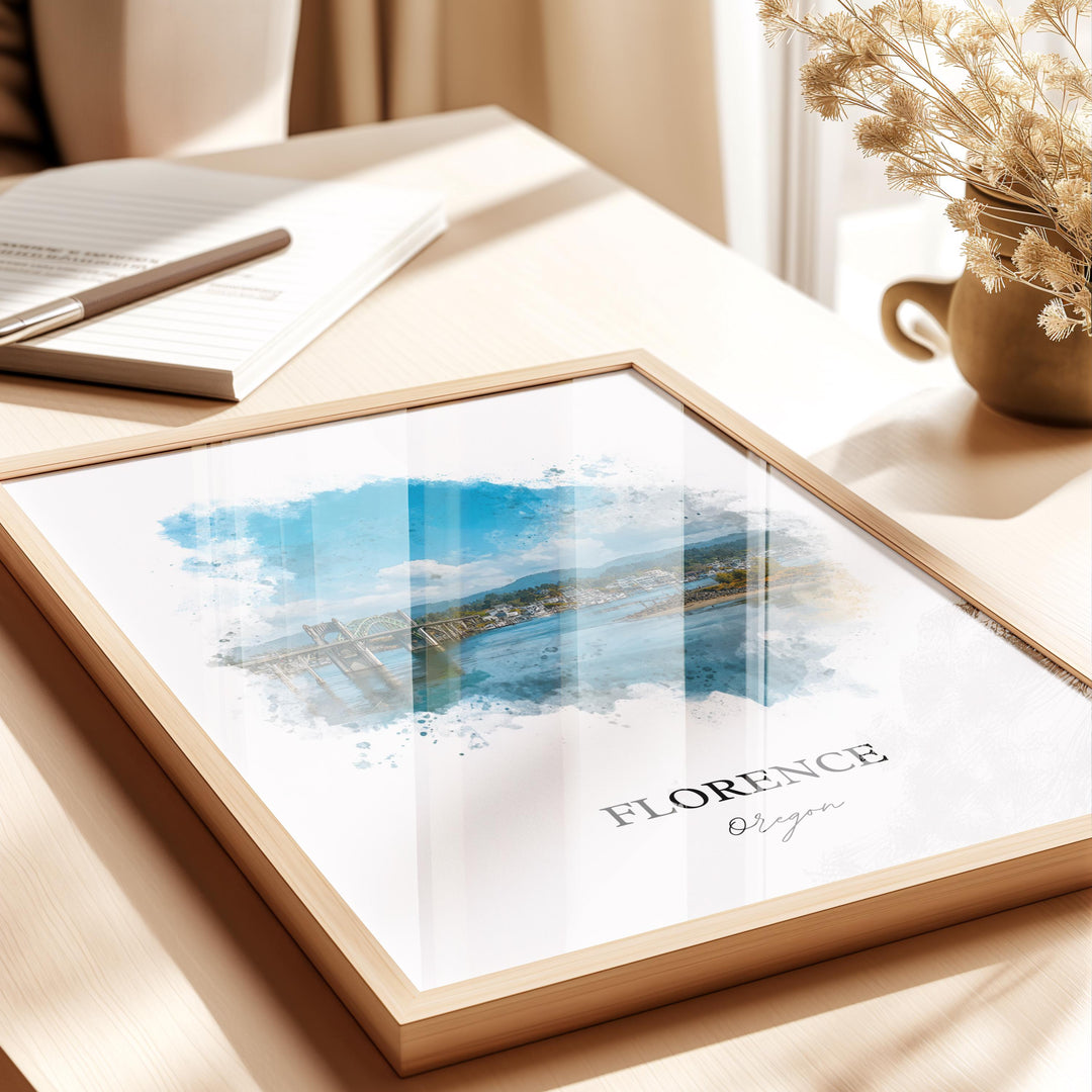 Florence, Oregon – Watercolor Art Print