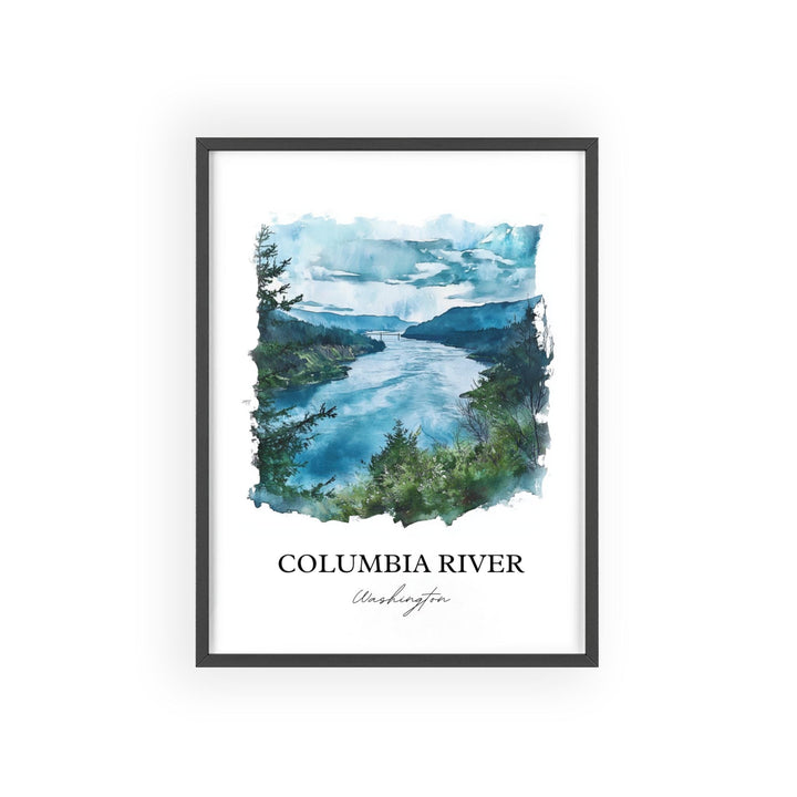 Columbia River Wall Art, Columbia River Print, Washington St Artwork, Columbia River WA Gift, Travel Print, Travel Poster, Housewarming Gift