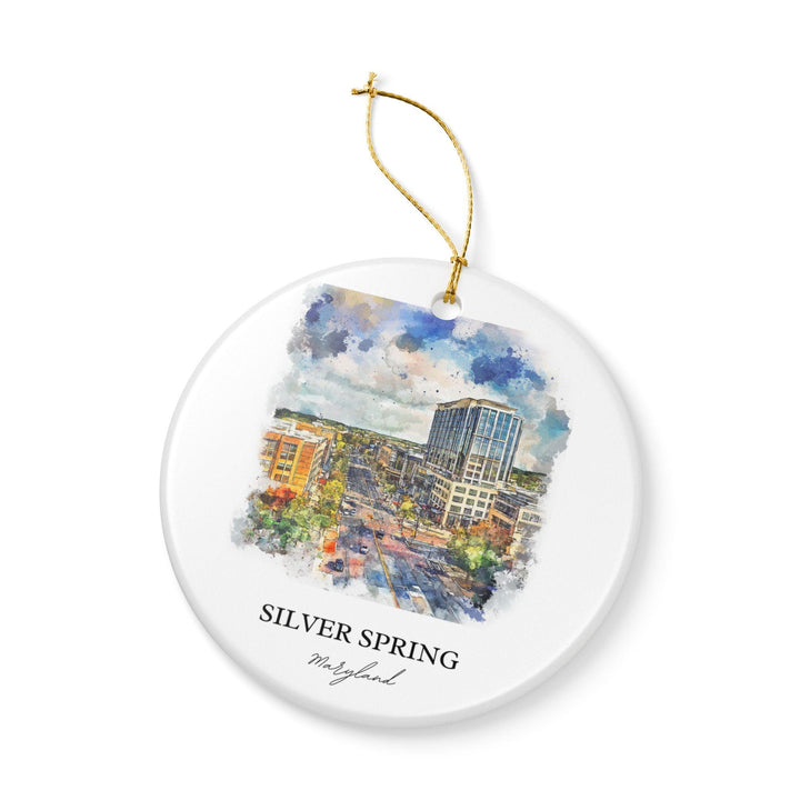 Silver Spring MD Ornament: Unique Silver Spring Souvenir, Silver Spring Maryland Xmas Decor, and Authentic Maryland Gift