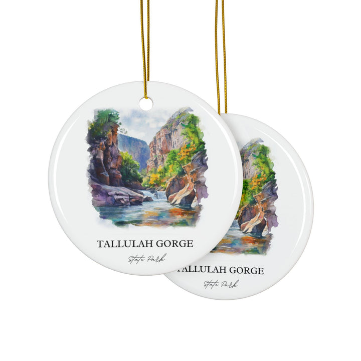 Tallulah Gorge Ornament: Unique Tallulah Gorge State Park Souvenir, Tallulah Gorge Xmas Decor, and Authentic Georgia Gift