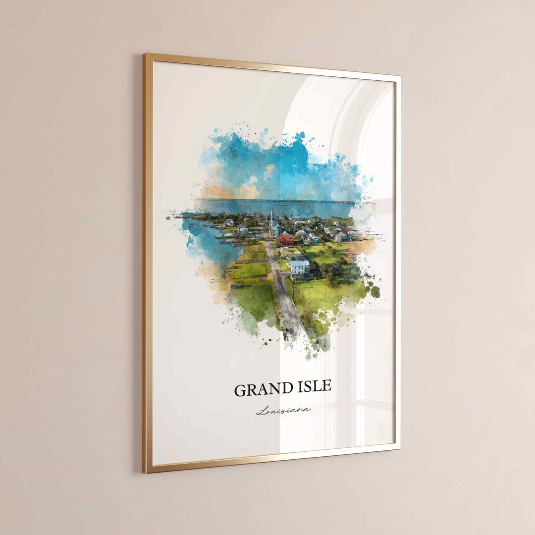 Grand Isle, Louisiana – Watercolor Art Print