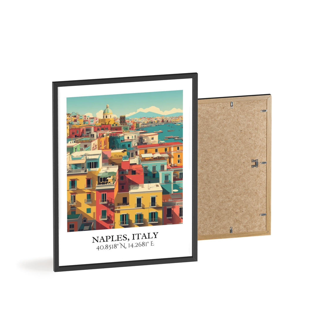 Naples Italy Art, Naples Italy Retro Travel Art, Naples Italy Home Decor, Naples IT Gift, Italy Art, Travel Prints, Housewarming Gift