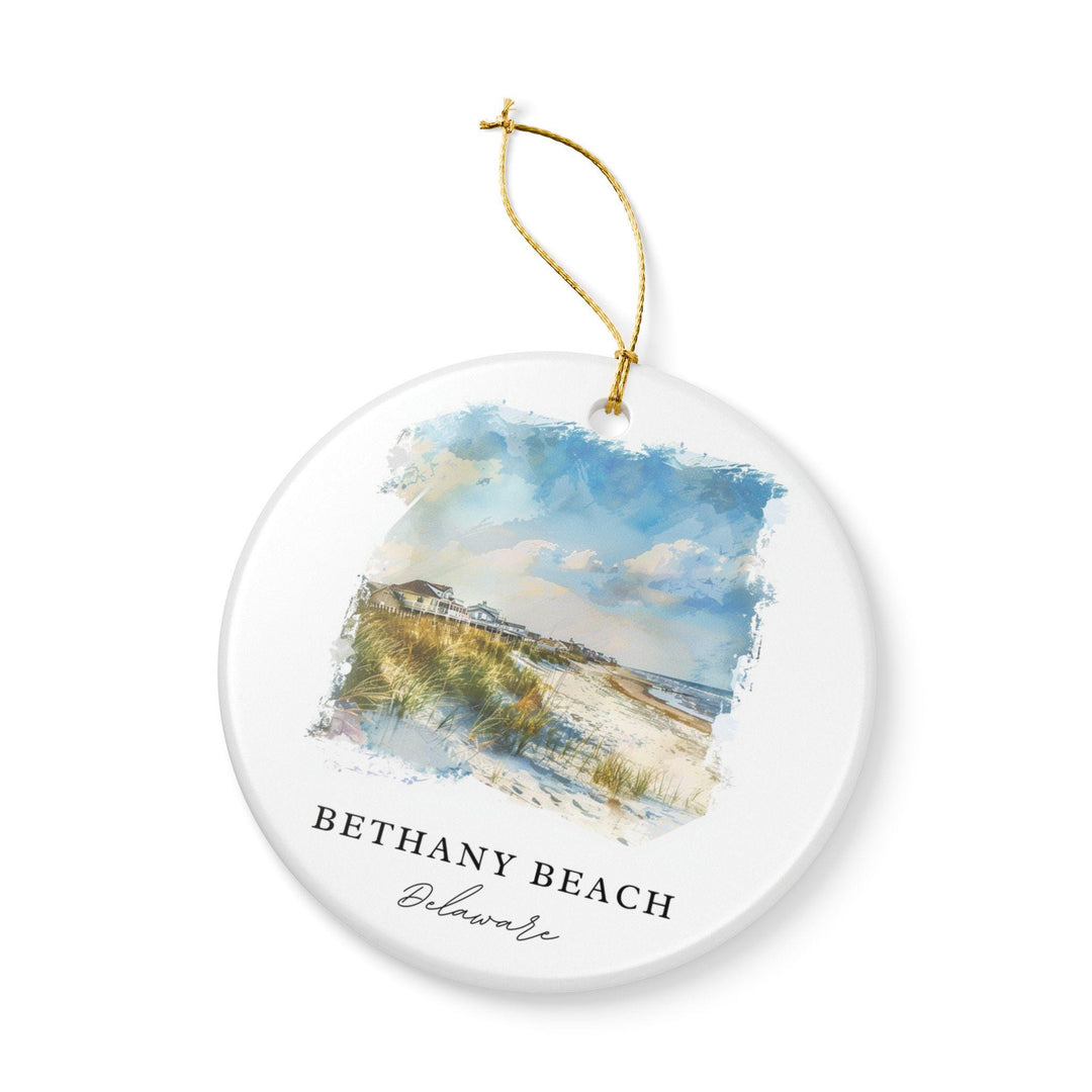 Bethany Beach Ornament: Unique Bethany Beach DE Souvenir, Delaware Xmas Decor, and Authentic Bethany DE Gift
