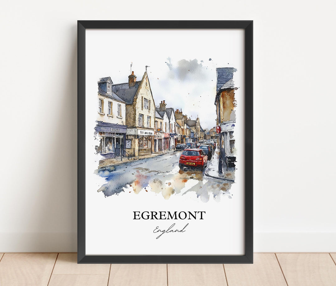 Egremont Wall Art, Cumbria Print, England Watercolor Art, Egremont England Gift, Travel Print, Travel Poster, Housewarming Gift