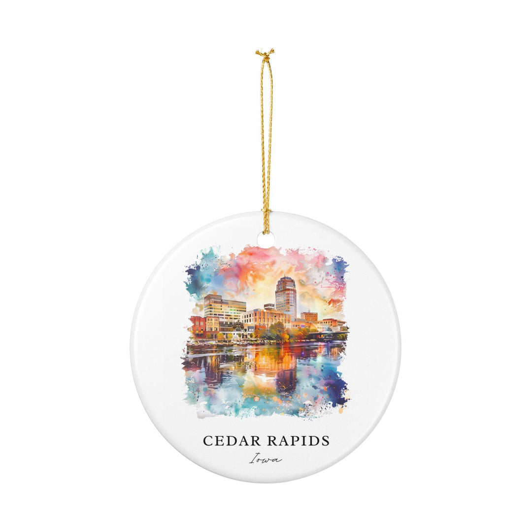 Cedar Rapids Iowa Ornament: Unique Cedar Rapids Souvenir, Cedar Rapids Xmas Decor, and Authentic Cedar Rapids Iowa Gift