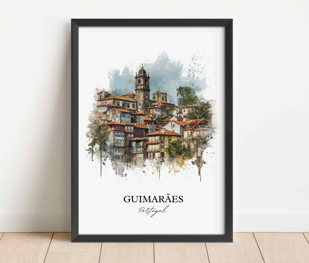 Guimarães, Portugal – Watercolor Art Print