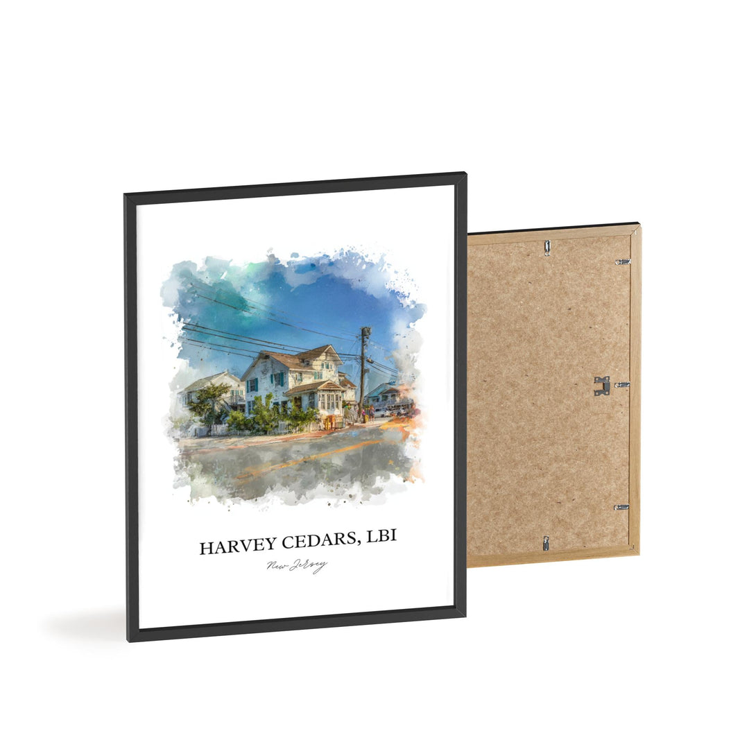 Harvey Cedars, NJ – Watercolor Art Print