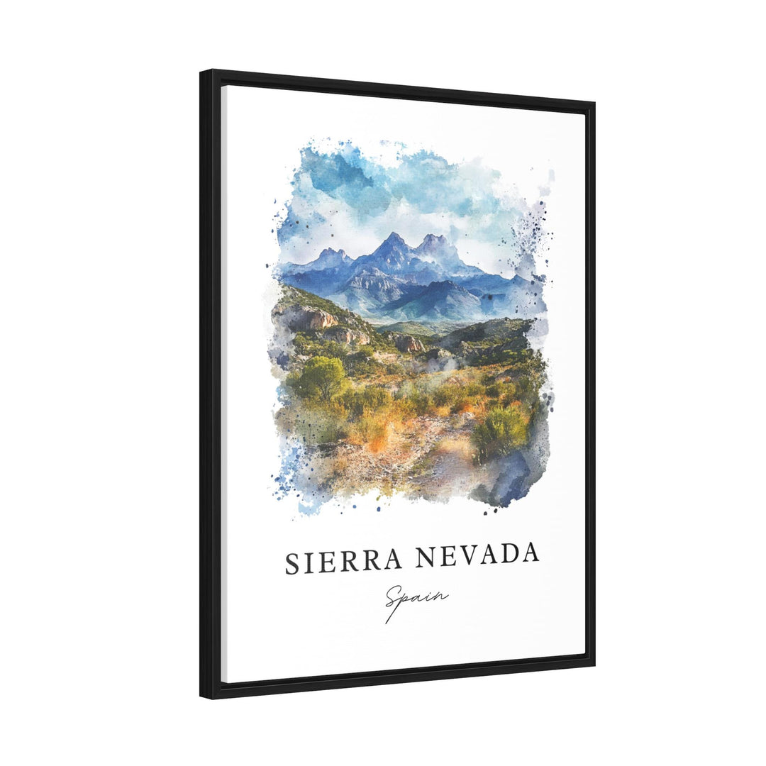 Sierra Nevada Spain Wall Art, Sierra Nevada Print, Granada Watercolor Art, Andalusia Gift,