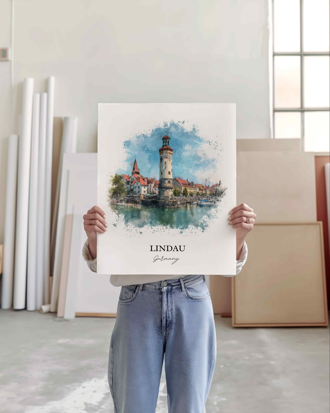 Lindau, Germany – Watercolor Art Print