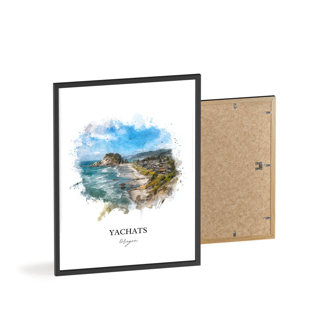 Yachats, Oregon – Watercolor Art Print