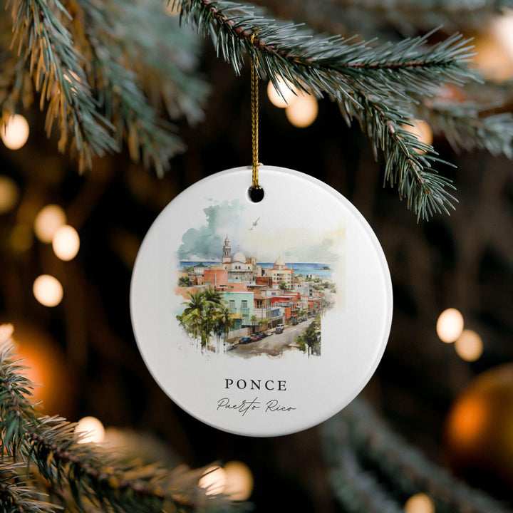 Ponce Puerto Rico Ornament: Unique Ponce Souvenir, Ponce Xmas Decor, and Authentic Puerto Rico Gift