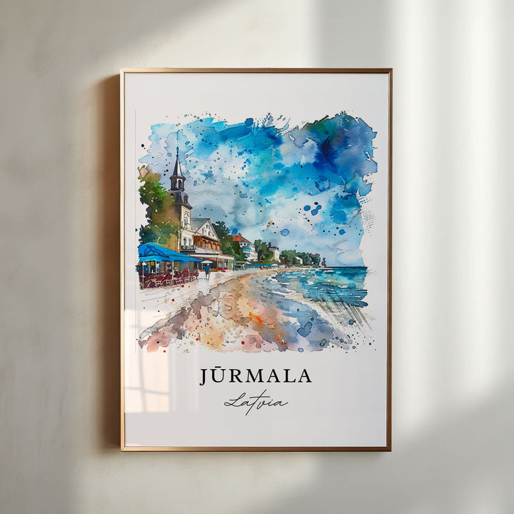 Jurmala Latvia Wall Art, Jurmala Beach Print, Latvia Wall Art, Jurmala Gift, Travel Print, Travel Poster, Travel Gift, Housewarming Gift