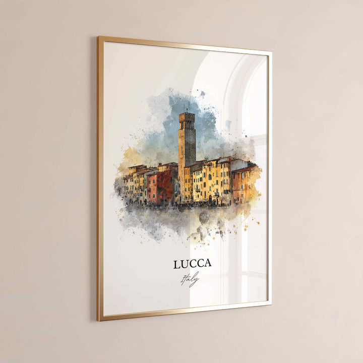 Lucca, Italy – Watercolor Art Print