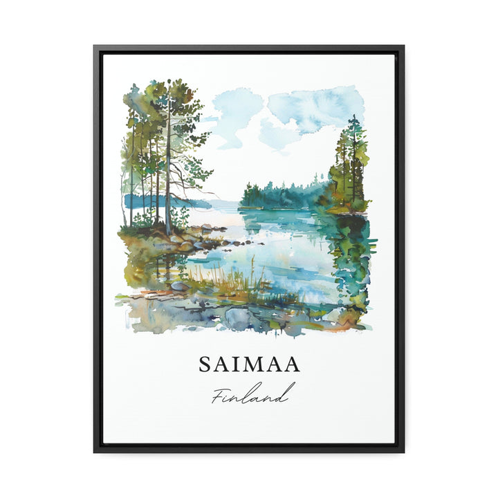 Saimaa Wall Art, Finland Print, Saimaa Watercolor, Saima Lake Finland Gift,