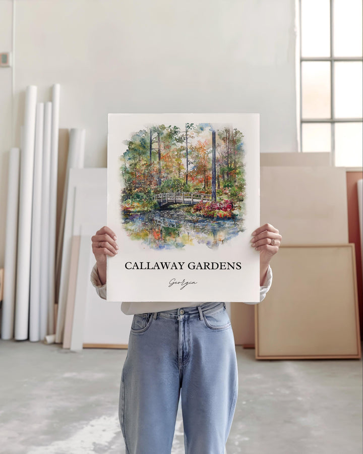 Callaway Gardens Wall Art, Pine Mountain GA Print, Georgia Artwork, Callaway Gardens Gift, Travel Print, Travel Poster, Housewarming Gift