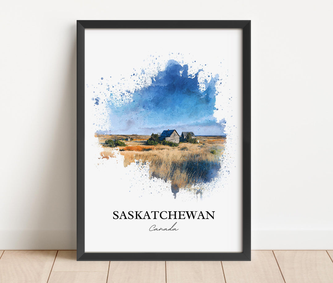 Saskatchewan, Canada – Watercolor Art Print